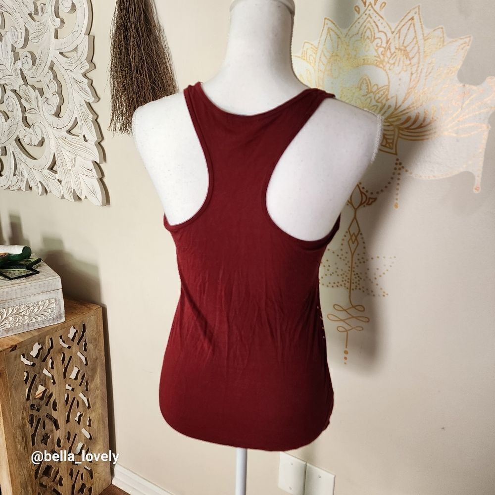 Burgundy Wine Red Sparkly Tank Top Old Navy XS - Picture 12 of 12